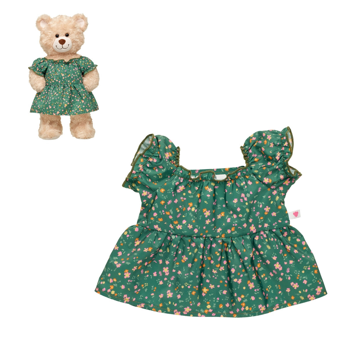 Vestido Verde Retro Build-A-Bear
